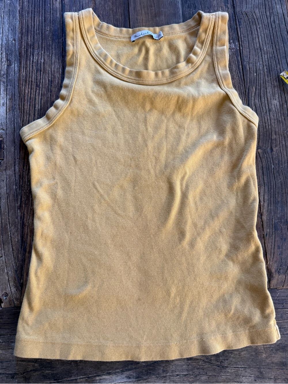 Michael Stars Tank, Mustard, One size